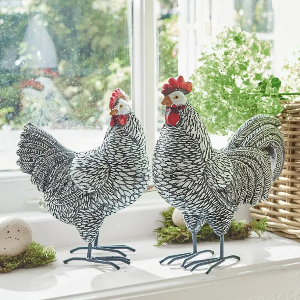 Deko-Huhn 2er Set Mannis
