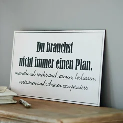 Deko-Schild Plan