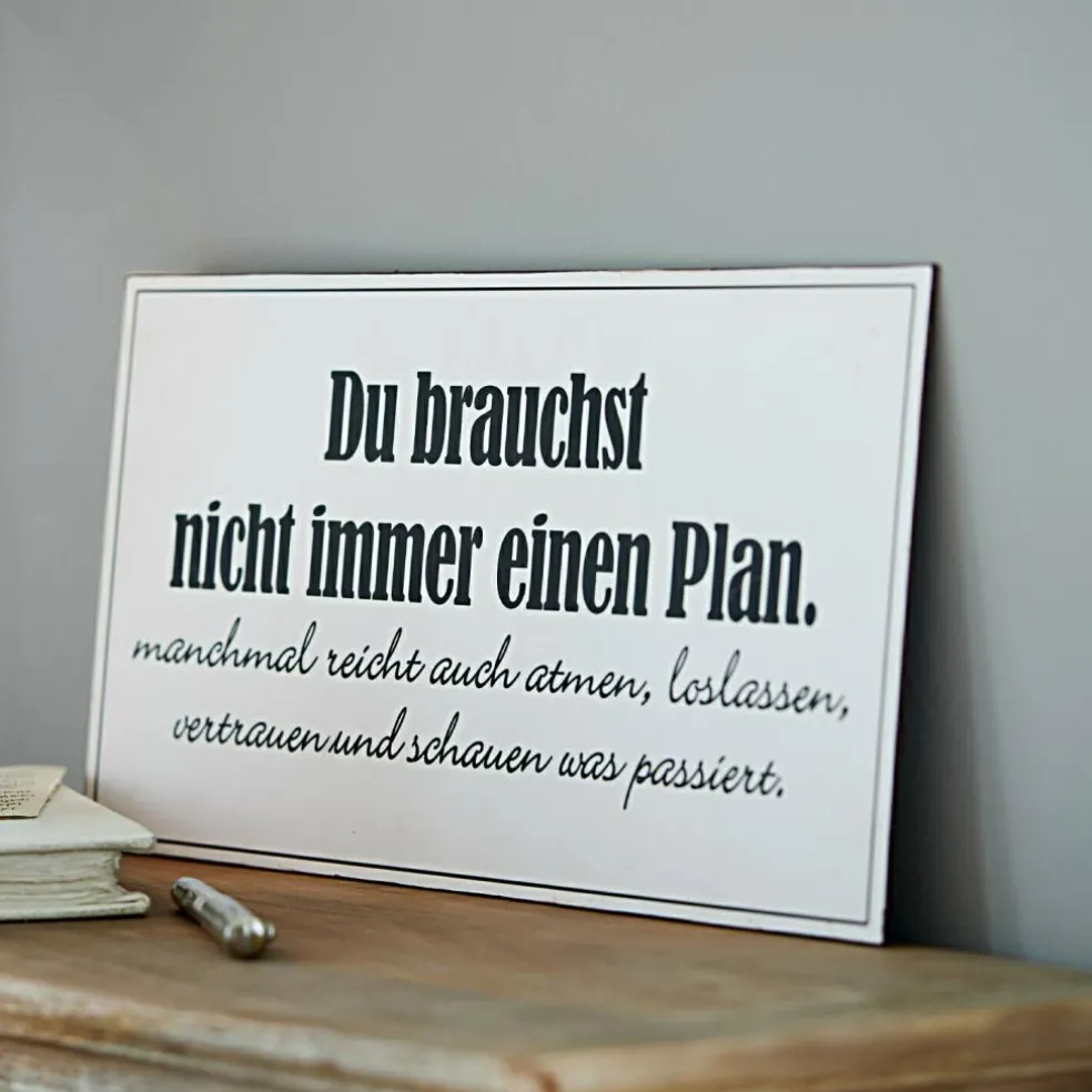 Deko-Schild Plan