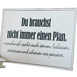 Deko-Schild Plan