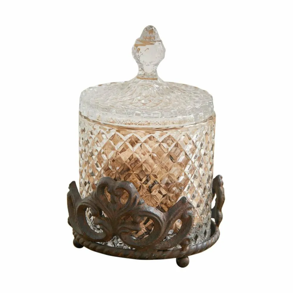 Glasdose mit Halterung Kerynna