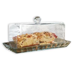 Glasglocke mit Platte Nelia