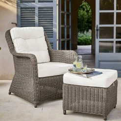 Sessel mit Hocker Bromyard