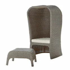 Strandkorb mit Hocker Sanivane