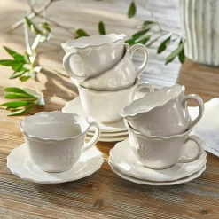 Tasse mit Unterteller 6er Set Mallevesse