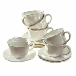 Tasse mit Unterteller 6er Set Mallevesse