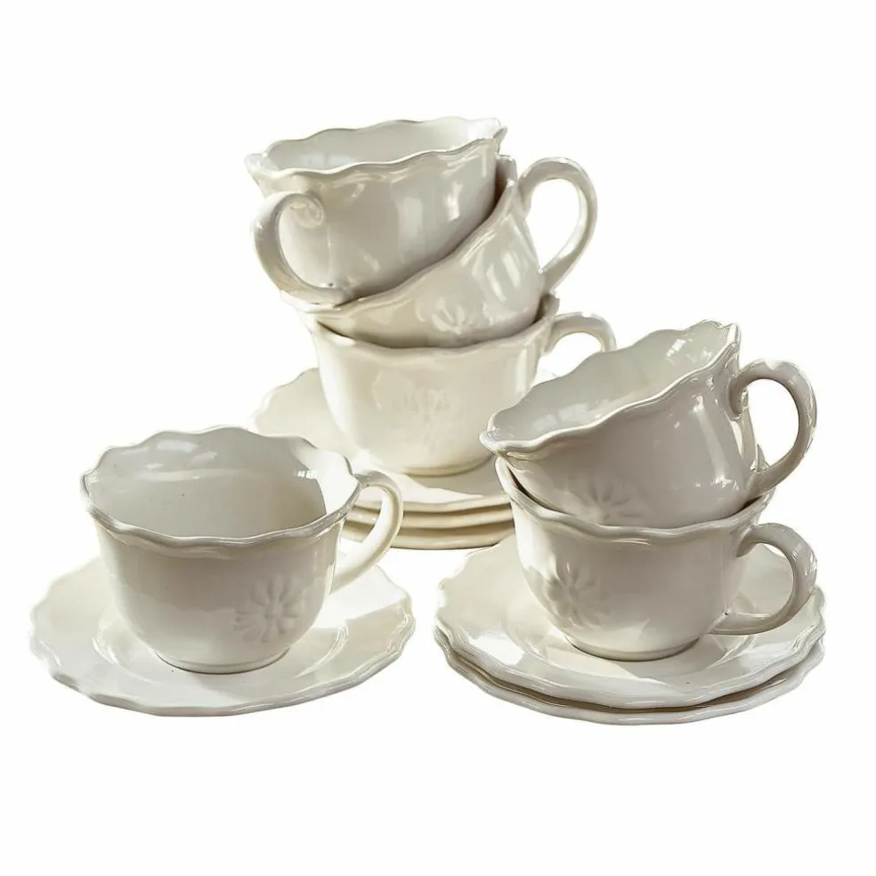 Tasse mit Unterteller 6er Set Mallevesse